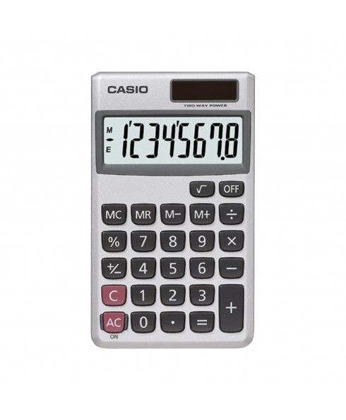 CASIO 8-DIGIT SOLAR+ POCKET CALCULATOR  