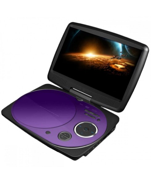 IMPECCA 9 Inch Swivel Portable DVD Player, Purple