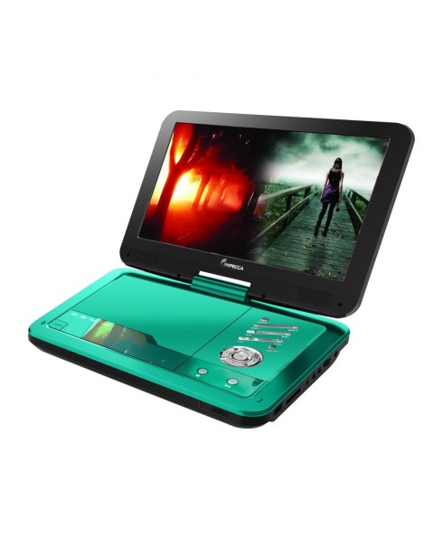 IMPECCA Portable DVD Player with 10.1 inch Swivel Screen - Teal