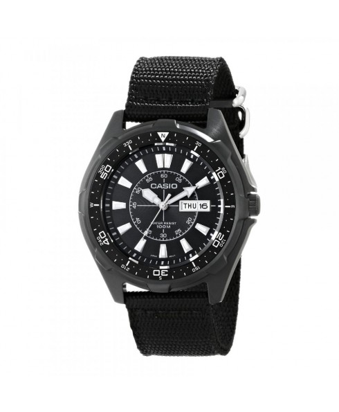 Casio Men's Classic Stainless Steel Watch With Black Nylon Band