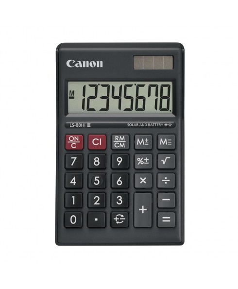 Canon LS-88Hi II Mini-Desktop Calculator with Large 8-Digit Angled Upright LCD Display