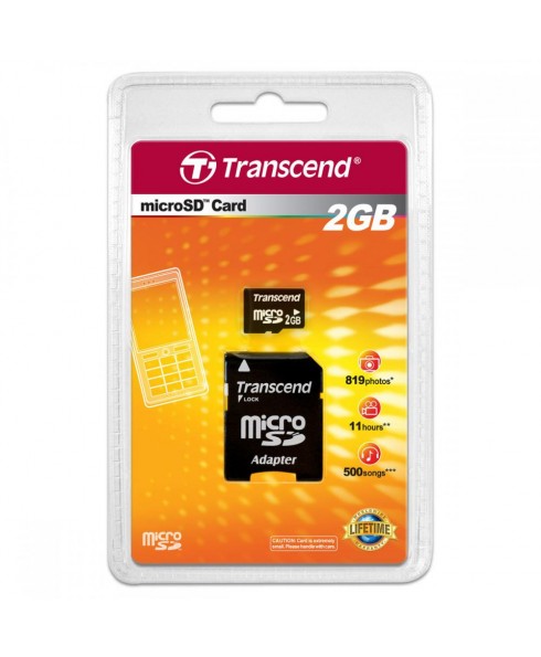 Transcend Micro SD 2GB with Adapter