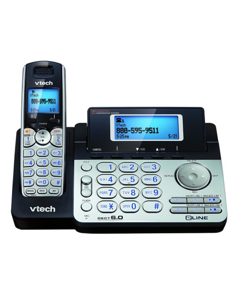 Vtech DS6151 2-Line Expandable Cordless Phone with Caller ID and Digital Answerer