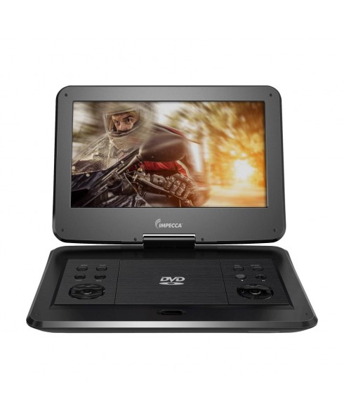 IMPECCA Portable DVD Player with 13.3-inch 180-degree Widescreen LCD, Jetblack Glaze