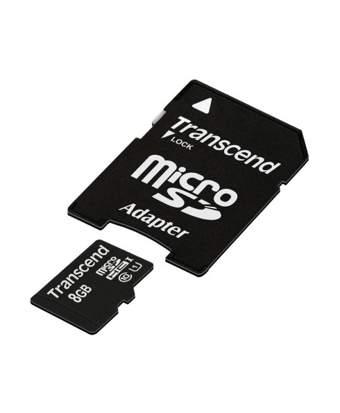Transcend microSDHC 8GB Ultimate Class 10 UHS-I Memory Card with SD Adapter