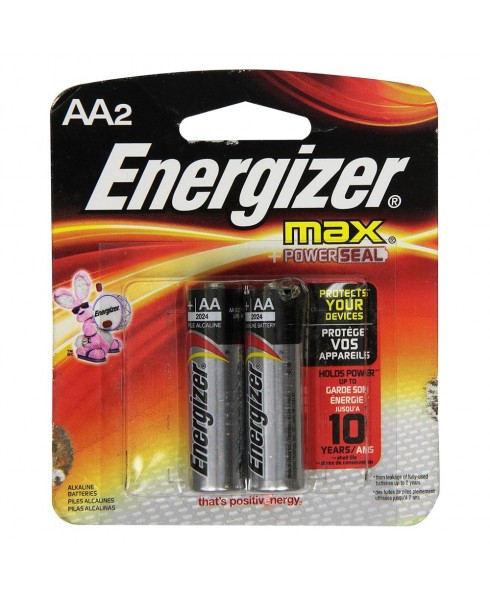 Energizer Max +PowerSeal AA Alkaline Battery (2-Pack)