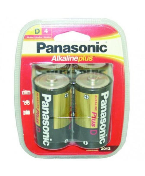 Panasonic Alkaline D-4pack (AM1PA/4B)