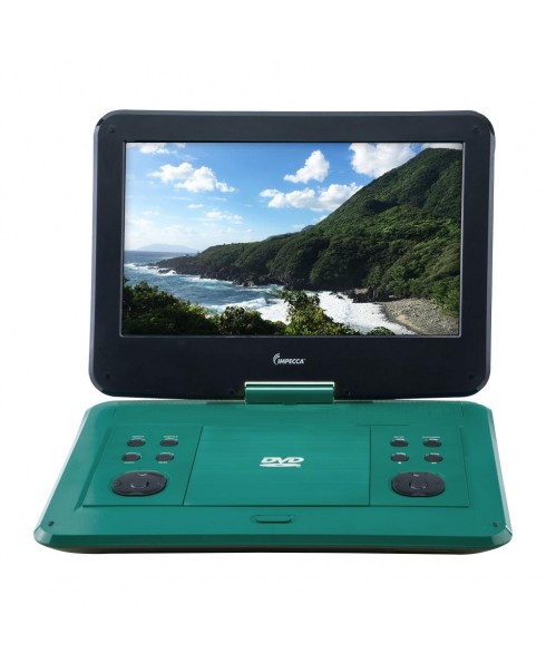 IMPECCA 13.3-inch 180-degree Widescreen Portable DVD Player, Tropical Teal