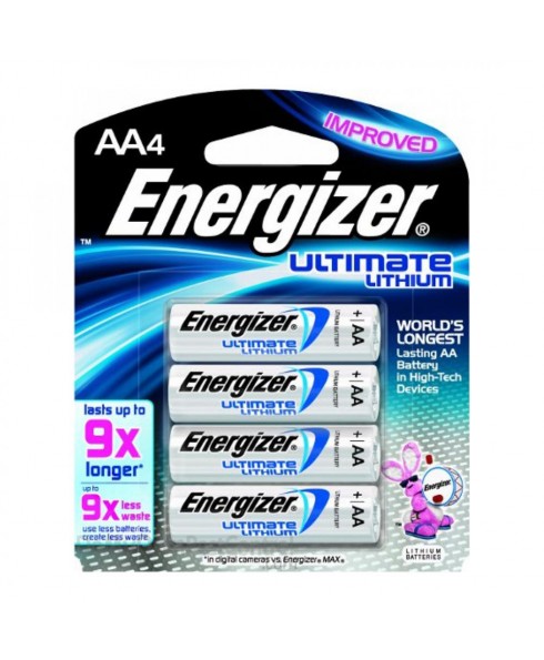 Energizer EL91-BP4 AA-4 Lithium Batteries
