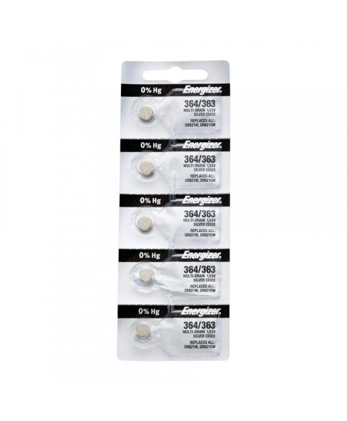 Energizer SR-621SW - 363/364 Watch/Calculator Battery, Sold in strips of 5 only