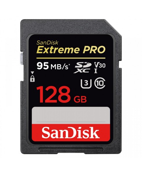 SanDisk Extreme Pro SDXC 128 GB Memory Card UHS-I speed Class 3 (V30)