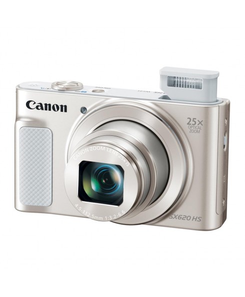 Canon PowerShot SX620 HS 20.2 Megapixel Digital Camera, 25x Optical Zoom, Wi-Fi, NFC, 1080p Full HD Video, 3-inch LCD - Silver