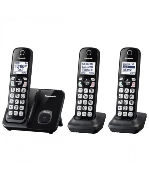 Panasonic 3-Handset Expandable DECT6.0 Cordless Phone with Call Block