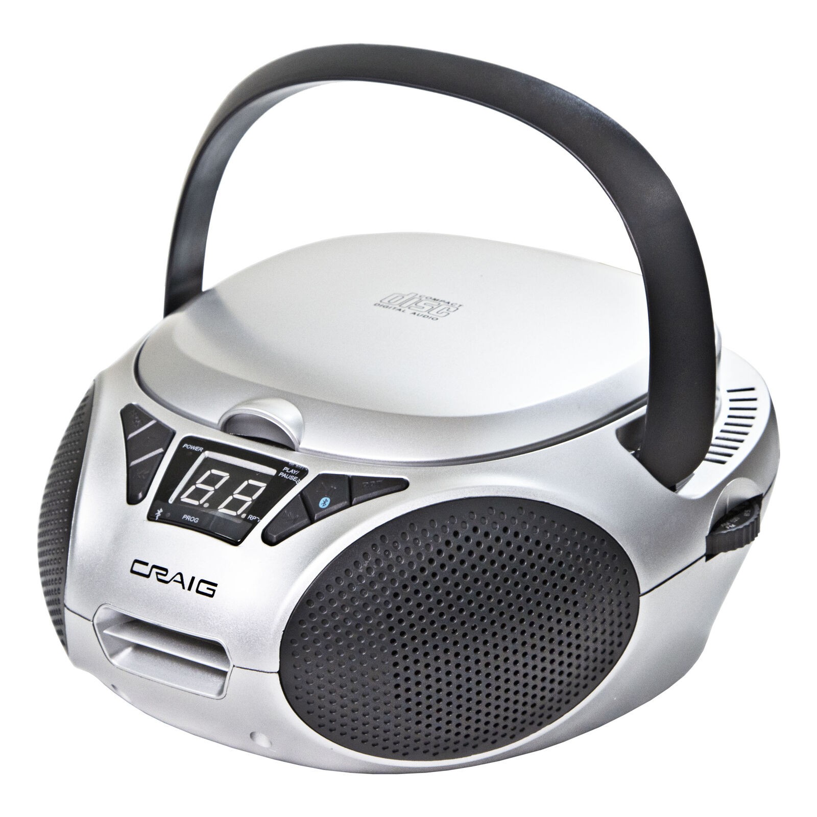 Craig Portable Top-Loading Stereo CD Boombox with AM/FM Stereo Radio ...