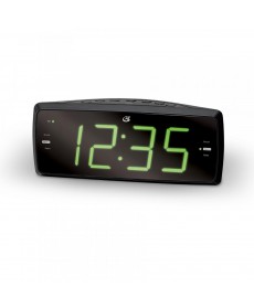 GPX Dual Alarm AM/FM Clock Radio with Aux-in