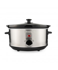 Courant 3.5 Quart Oval Slow Cooker, Stainless Steel