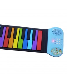 Riptunes ERK-4902 Roll It Up Musical Keyboard with 49 Colorful Keys, Blue