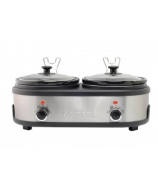 Courant 2.5 QT Double Slow Cooker -  Stainless Steel