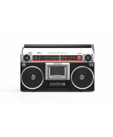 Riptunes Radio Cassette Stereo Boombox With Bluetooth Audio - Black