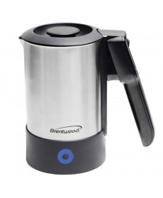Brentwood Brentwood 1000-Watt 20-Oz. Dual-Voltage Electric Travel Kettle, Automatic Shutoff (KT-1506S) - Stainless Steel