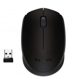 Logitech 2. 4GHz Wireless 3-Button Optical Scroll Mouse w/ Nano USB Receiver (Black)