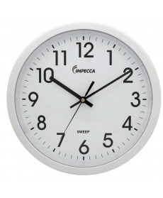 IMPECCA 12 Inch Quiet Movement Wall Clock - White
