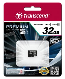 Transcend microSDHC 32GB Class 10 UHS-I Memory Card