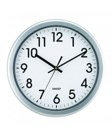 IMPECCA 12 Inch Quiet Movement Wall Clock - Silver