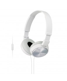 Sony MDR-ZX310AP/W Lightweight, Folding Stereo Headset (White)