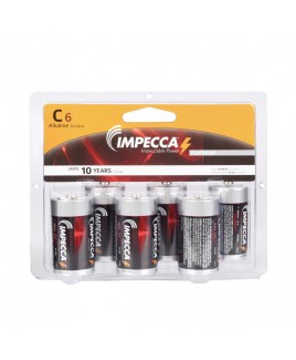 IMPECCA Alkaline C LR14 Platinum Batteries 6-Pack