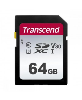 Transcend 64GB 300S SDXC UHS-I Class 10 U3 V30 Memory Card