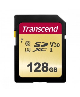 Transcend 128GB 500S SDXC UHS-I Class 10 U3 V30 4K Memory Card