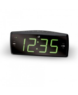 GPX Dual Alarm AM/FM Clock Radio with Aux-in