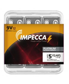 IMPECCA Alkaline 9-Volt 6LR61 Platinum Batteries 12-Pack