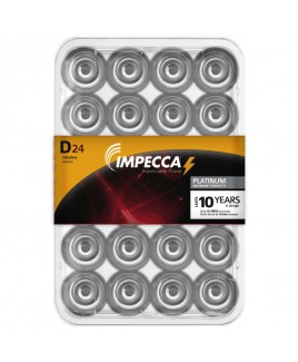 IMPECCA Alkaline D LR20 Platinum Batteries 24-Pack