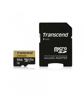 Transcend Ultimate 64GB microSDXC UHS-I U3M V30 MLC Memory Card