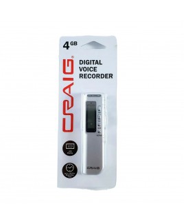 Craig 4GB Digital Voice Recorder 48/140 hr