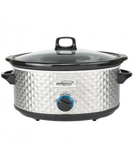 Brentwood 7 QT. Slow Cooker - Silver Look Wrap