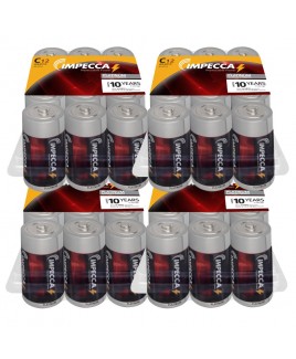 Impecca Impecca C Alkaline Batteries 48-Pack,1.5V Platinum Series, High Performance, Long Lasting 10-Year Shelf Life, Leak Resistant, & All Purpose for Electronics/Households Devices/Toys/and More
