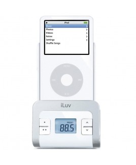 i-Luv FM Transmitter with Integrated Car Adapter for iPod