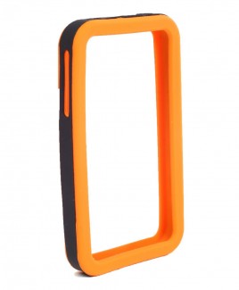IMPECCA IPS226 Secure Grip Rubber Bumper Frame for iPhone 4™ <em>Dual Color</em> - Orange/Black