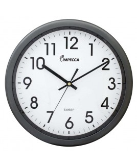 IMPECCA 12 Inch Quiet Movement Wall Clock - Grey