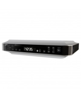 iLive Wireless Bluetooth Under Cabinet CD Music System with FM Radio, Kitchen Timer, and AUX-in