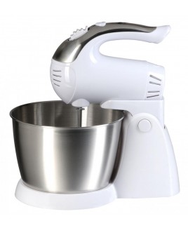 Brentwood 5-Speed Stand Mixer with Stainless Steel Bowl - White