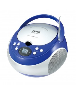 Naxa Portable CD Player with AM/FM Stereo Radio, Blue