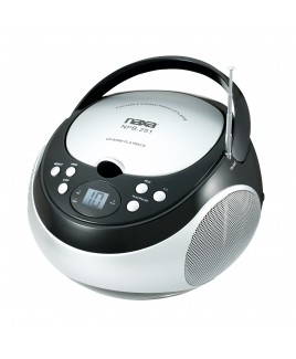 Naxa Portable CD Player with AM/FM Stereo Radio, Black