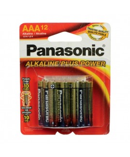 Panasonic 12 Pack Alkaline AAA Size Batteries AM-4PA/12B