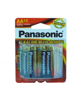 Panasonic 12 Pack Alkaline AA Size Batteries AM-3PA/12B 