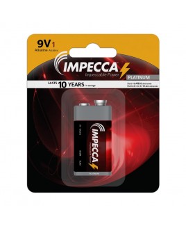 IMPECCA Alkaline 9-Volt 6LR61 Platinum Batteries 1-Pack