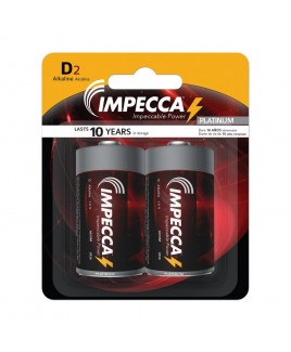 IMPECCA Alkaline D LR20 Platinum Batteries 2-Pack